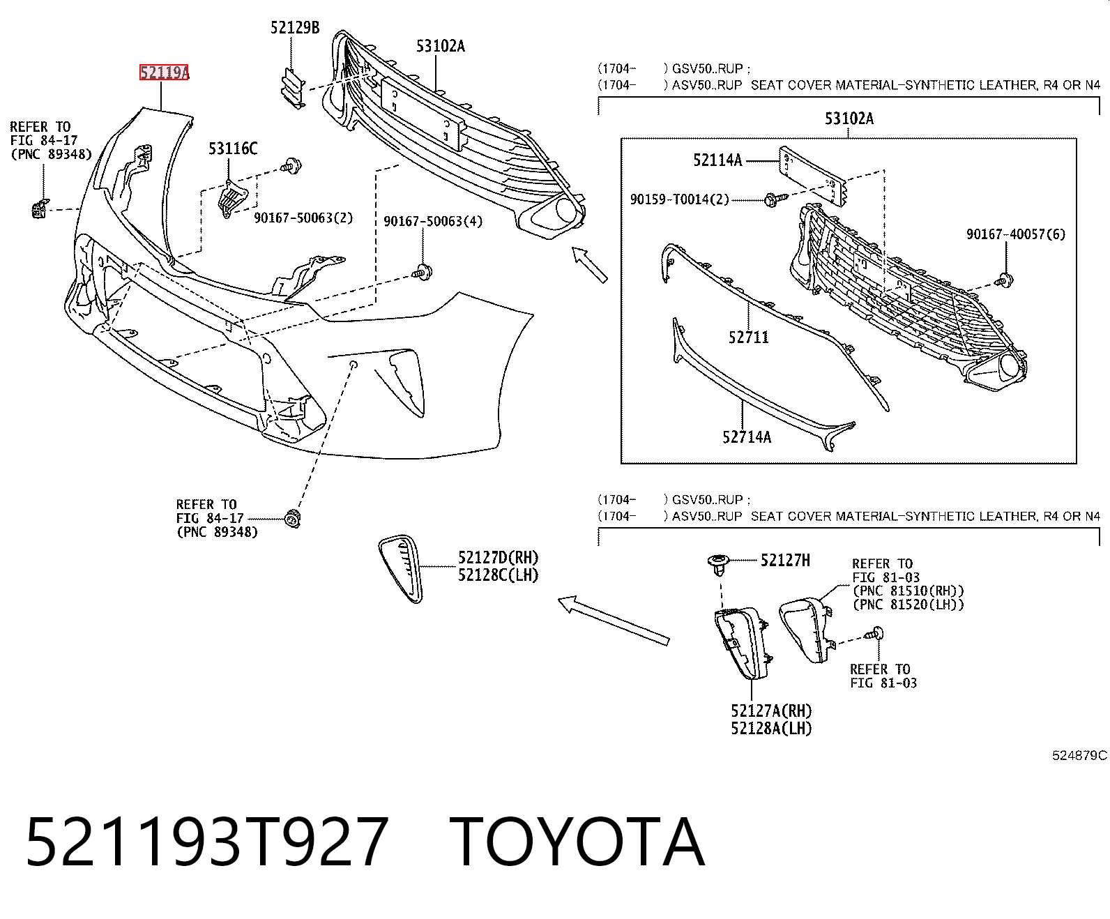 Zderzak przedni do Toyota Camry V50
