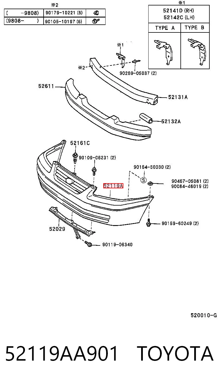 Zderzak przedni do Toyota Camry IV V20