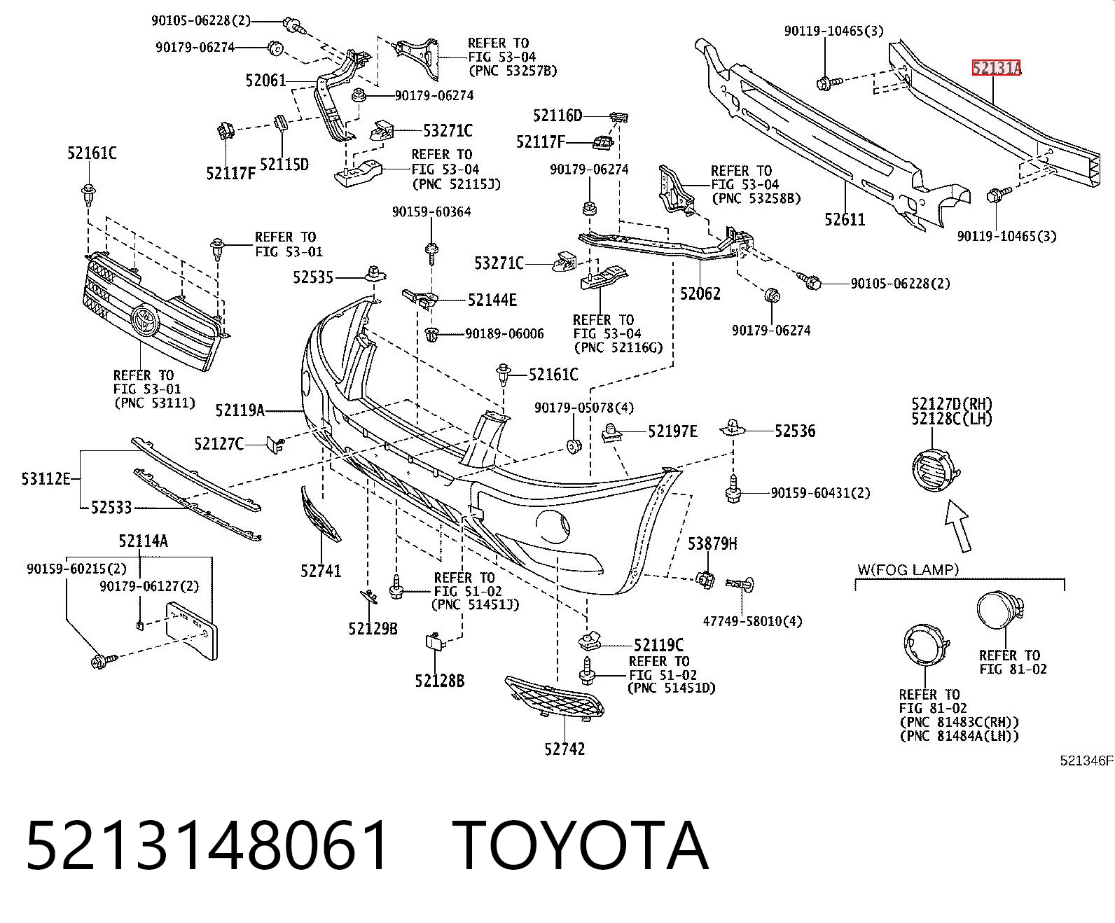 Wzmocnienie zderzaka przedniego Lexus RX 330/350 SUV (U3) (2003 - 2008) cena, od 96,32 USD