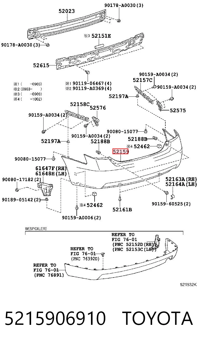 Zderzak tylny do Toyota Camry VI V40