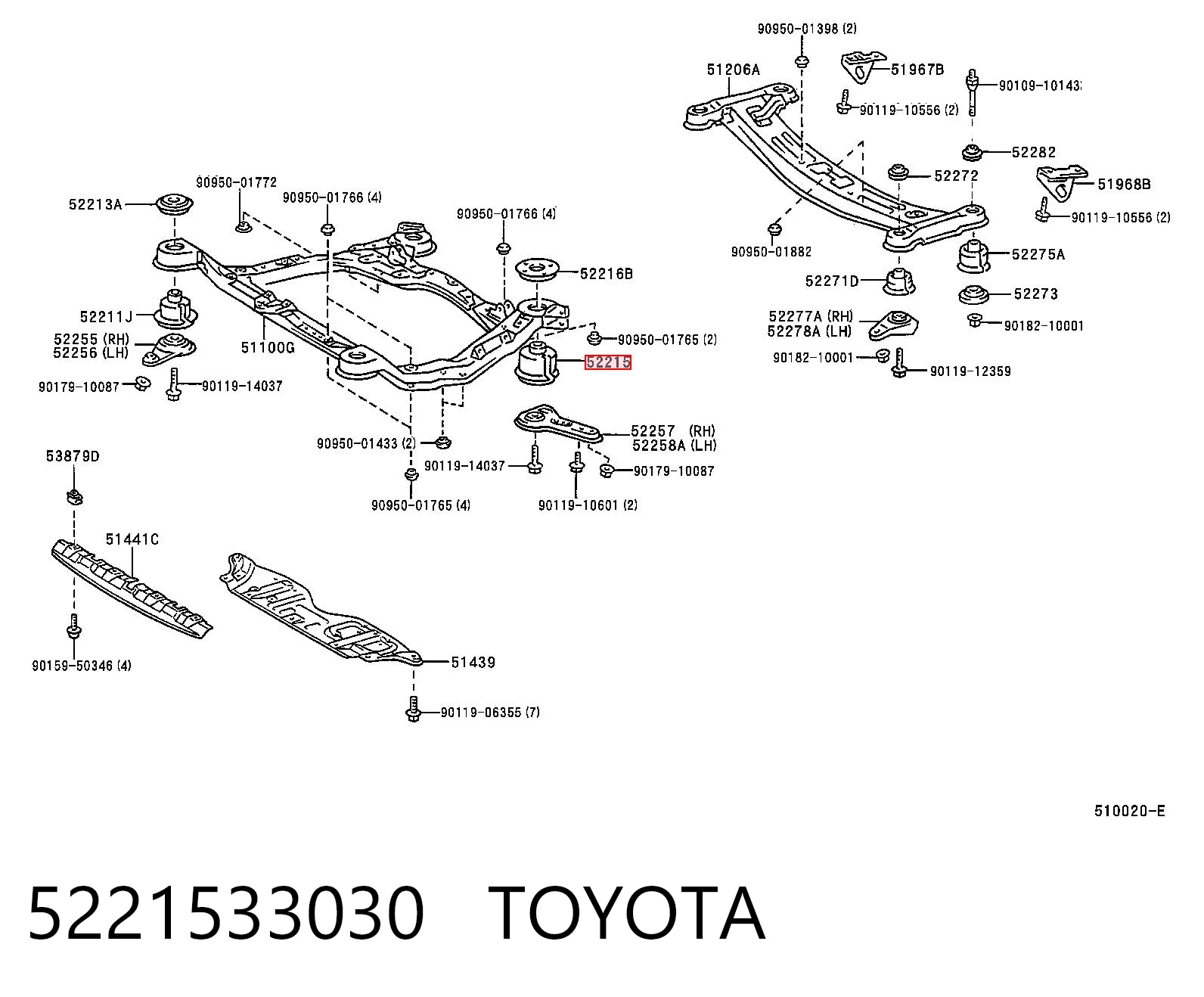 Kupić Tuleja (poduszka) przedniej belki Toyota Camry V20 w dobrej cenie