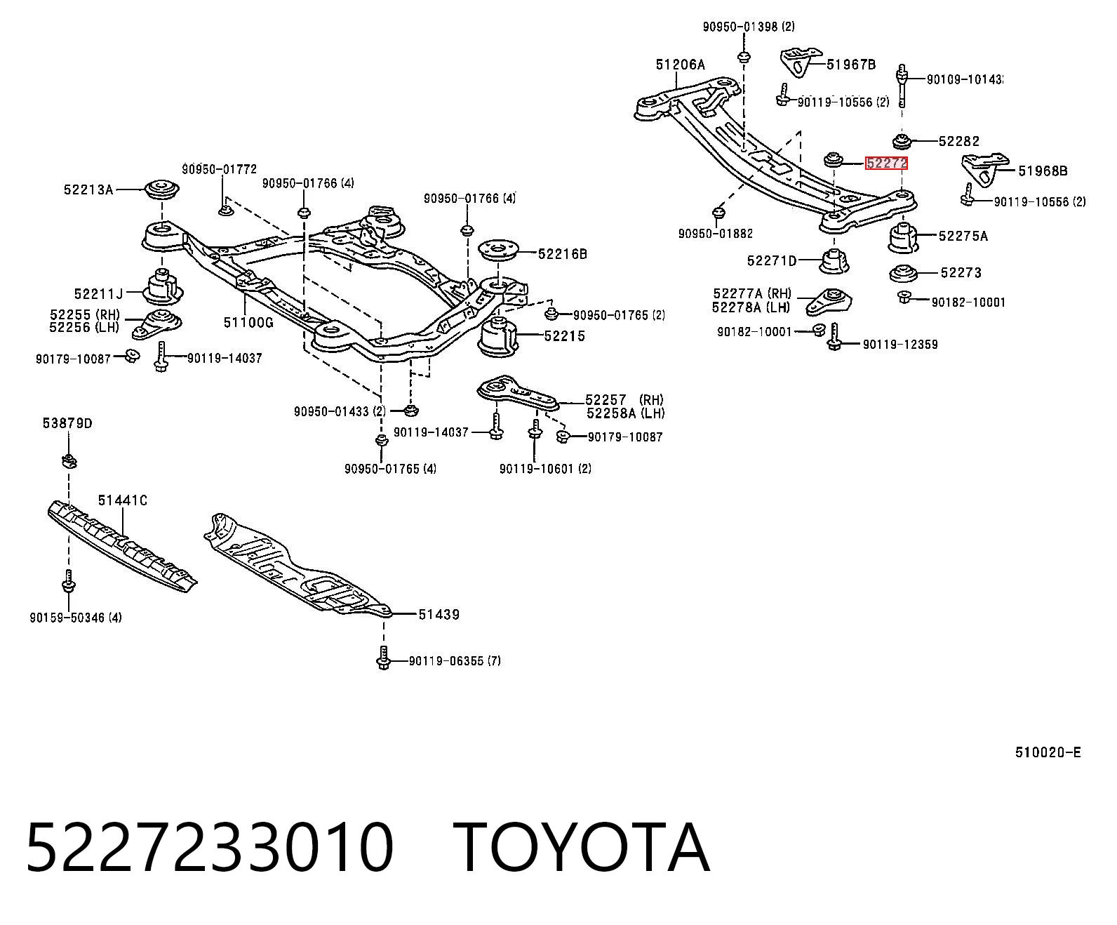 Kupić Silentblock tylnej belki Toyota Camry V20 w dobrej cenie