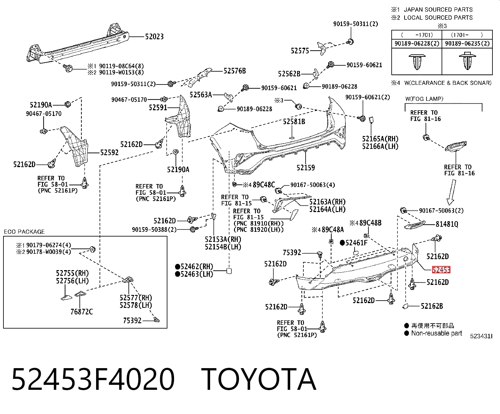 52453F4020 Toyota