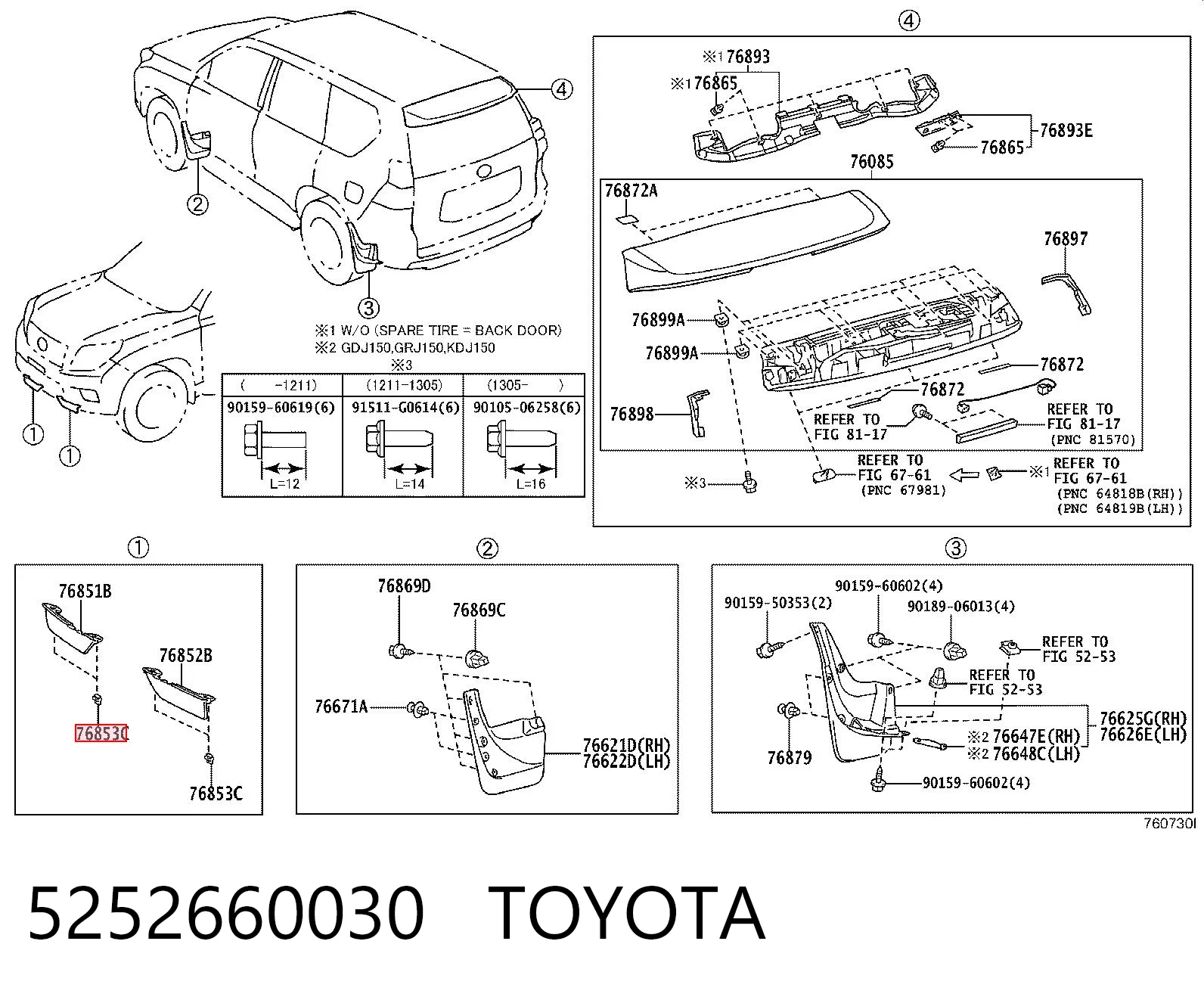 5252660030 Toyota 