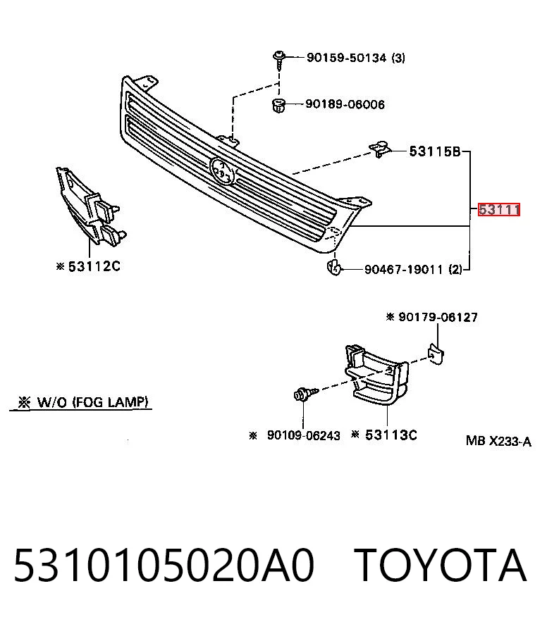 5310105020A0 Toyota