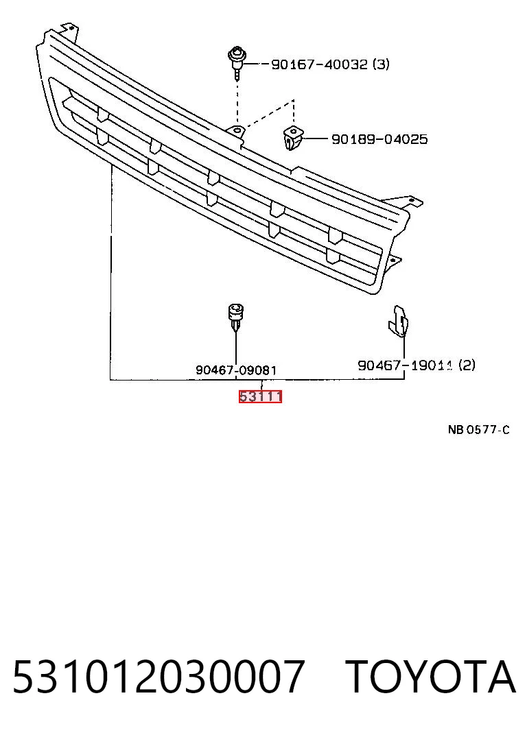 Atrapa chłodnicy do Toyota Carina II T17