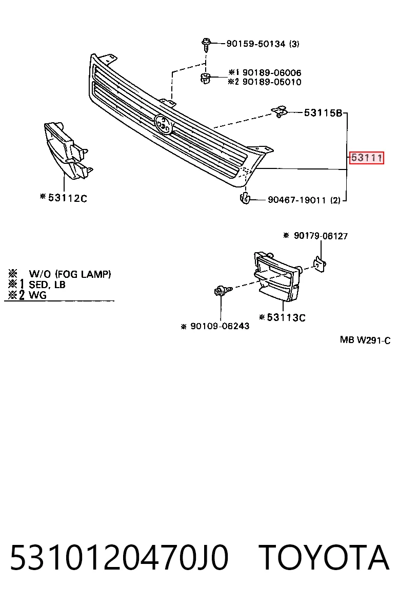 Atrapa chłodnicy Toyota Carina E sedana (T19) (1992 - 1997) cena, od 16,23 USD