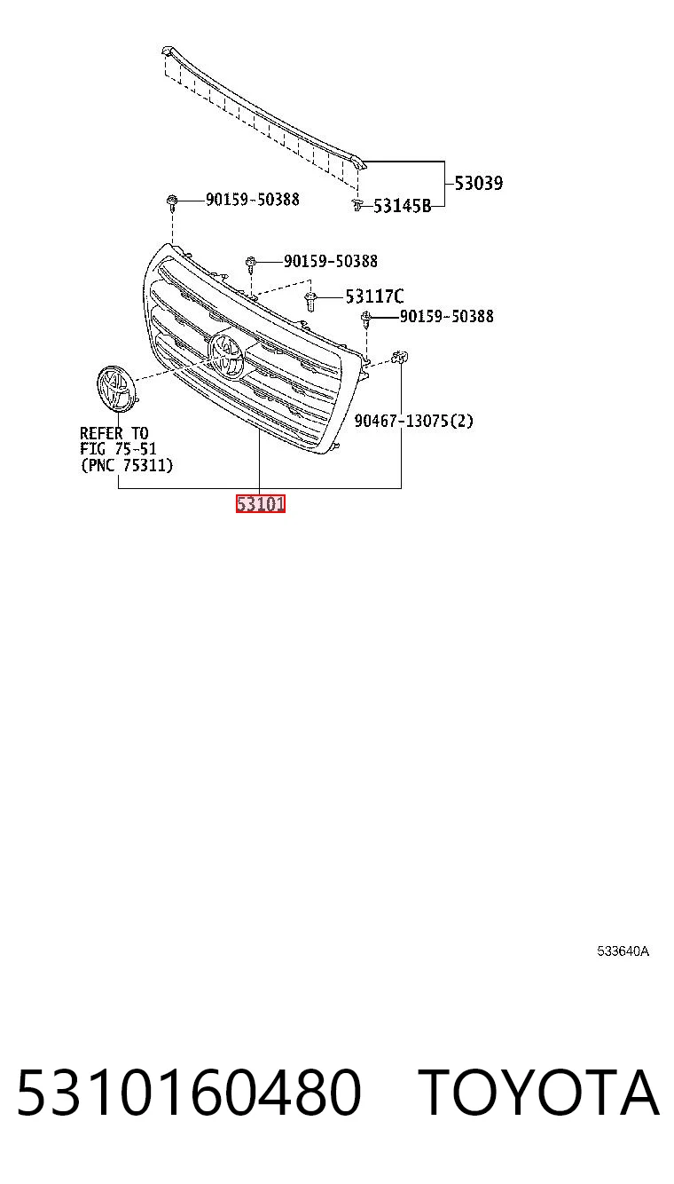 5310160480 Toyota