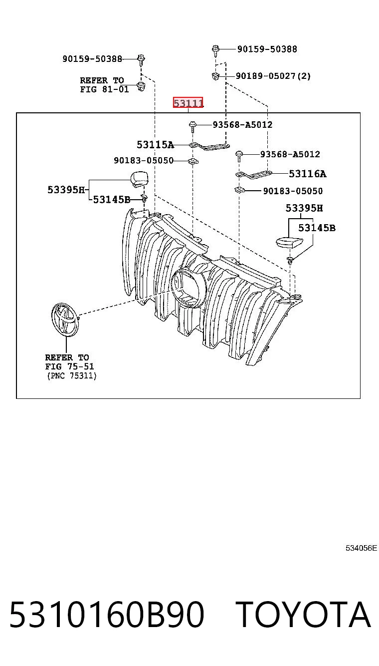 5310160B90 Toyota