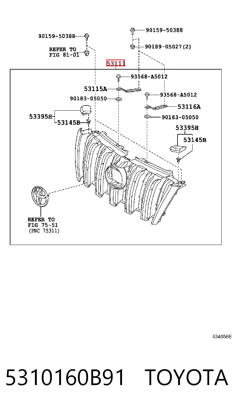 5310160B91 Toyota