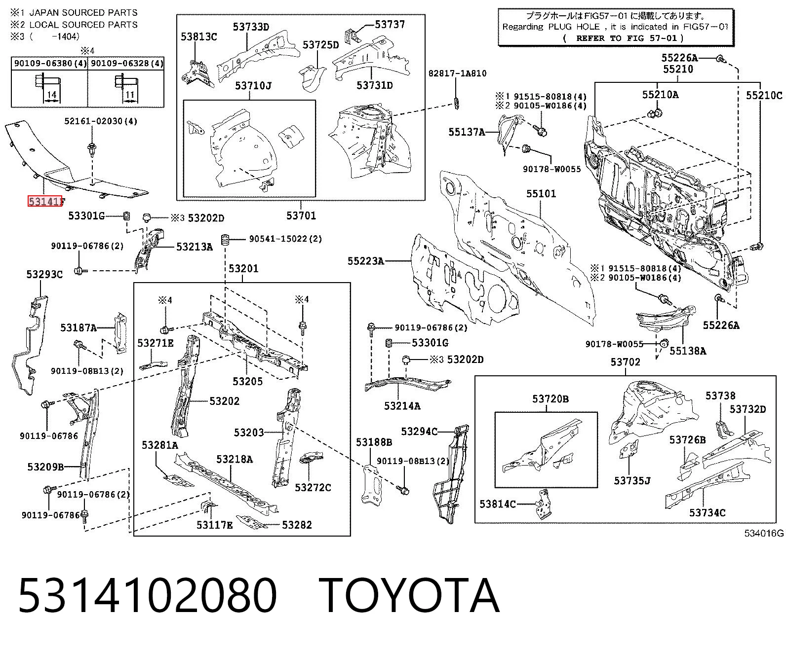 5314102080 Toyota