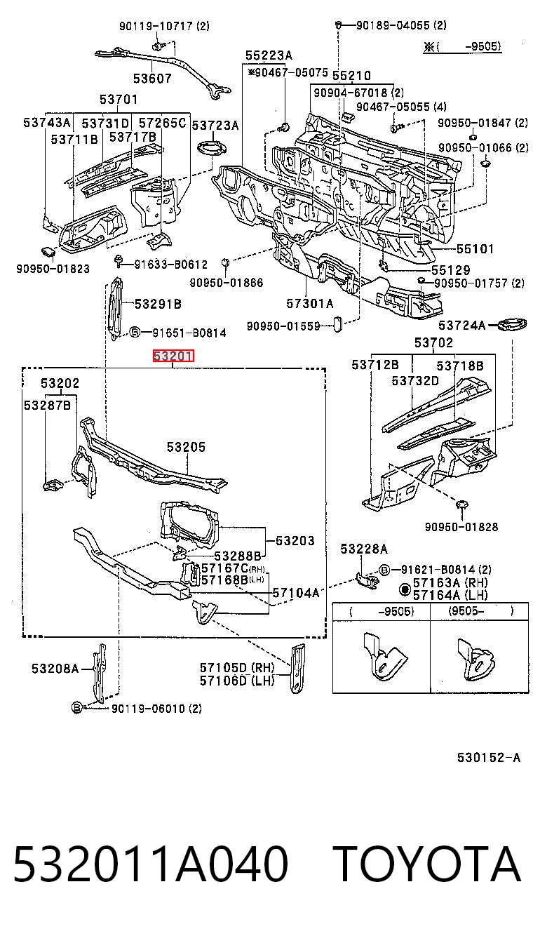 Osłona chłodnicy kompletna (panel mocowania reflektorów) do Toyota Corolla  