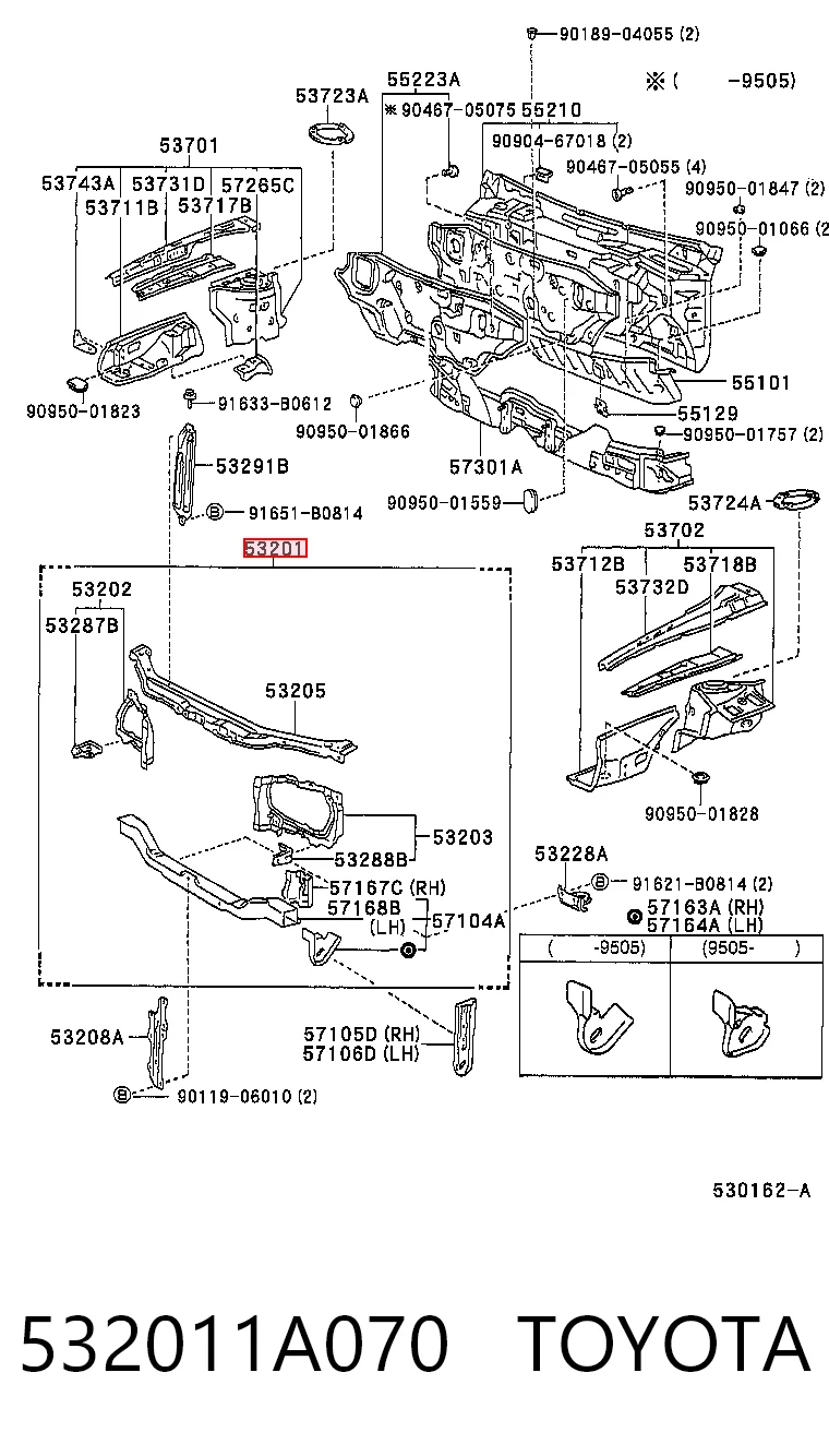 Osłona chłodnicy kompletna (panel mocowania reflektorów) Toyota Corolla liftback (E10) (1992 - 1997) cena, od 101,26 USD