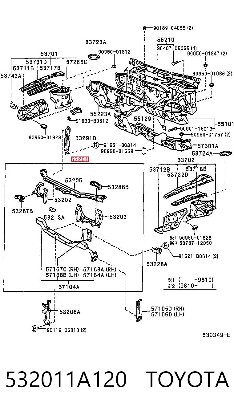 Osłona chłodnicy kompletna (panel mocowania reflektorów) do Toyota Corolla E11