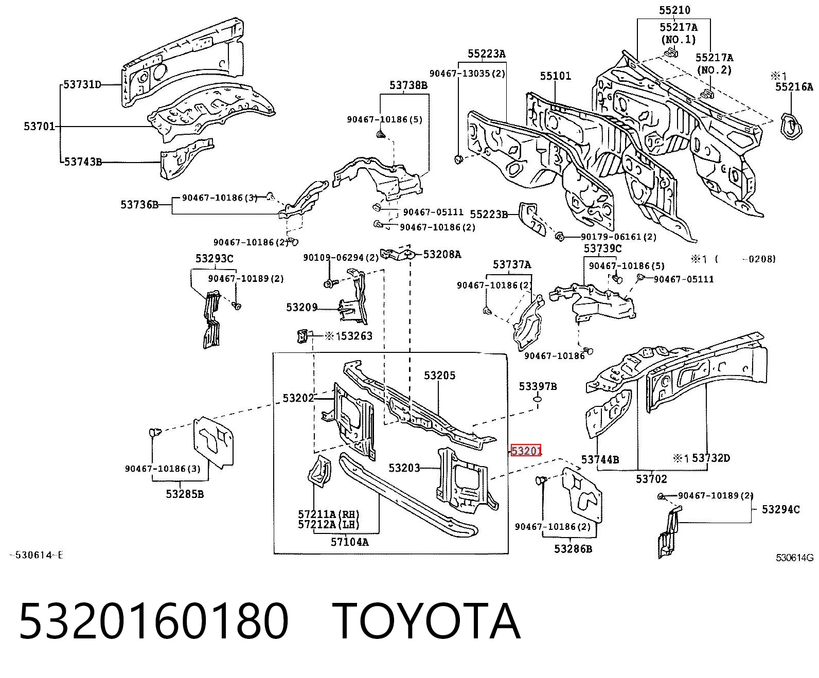 Kupić Osłona chłodnicy kompletna (panel mocowania reflektorów) Toyota Land Cruiser J10 w dobrej cenie