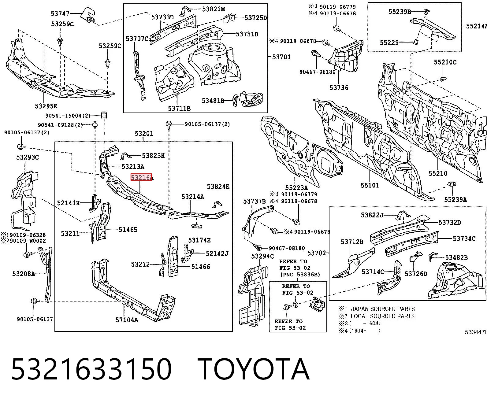 5321633150 Toyota