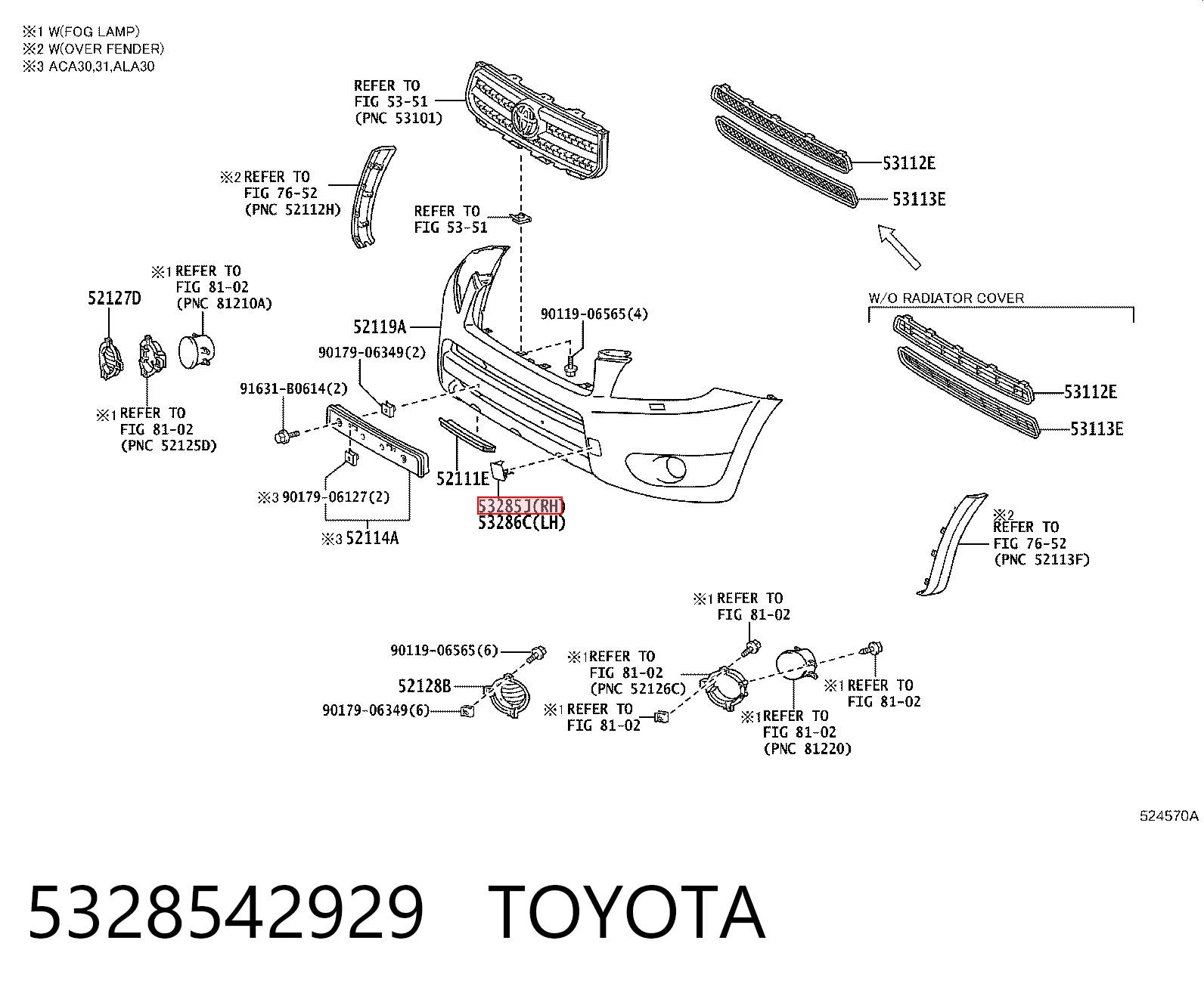 5328542929 Toyota