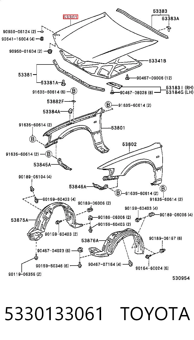 Maska silnika do Toyota Camry V20
