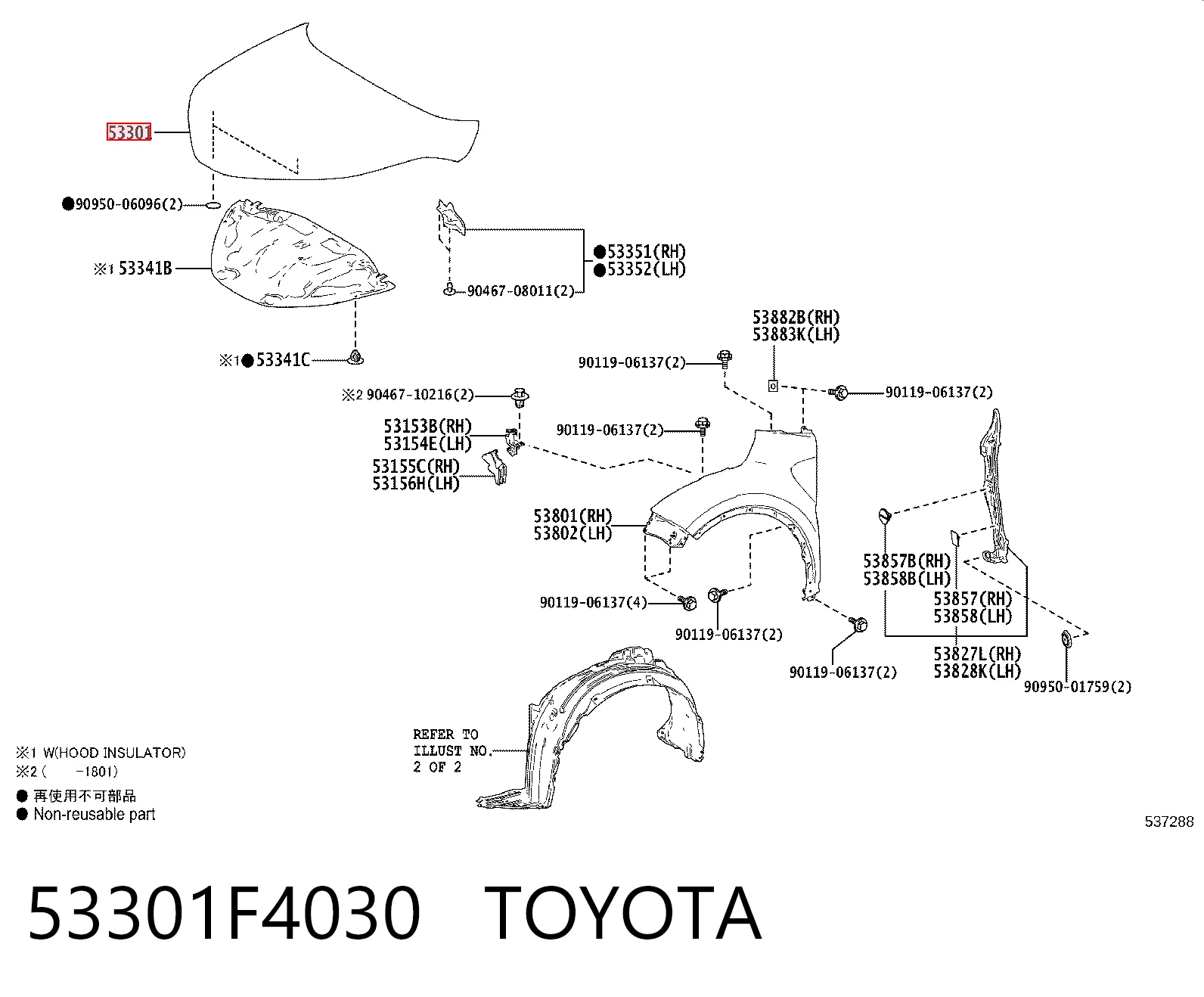 Do koszyka Maska silnika Toyota C-HR  X10