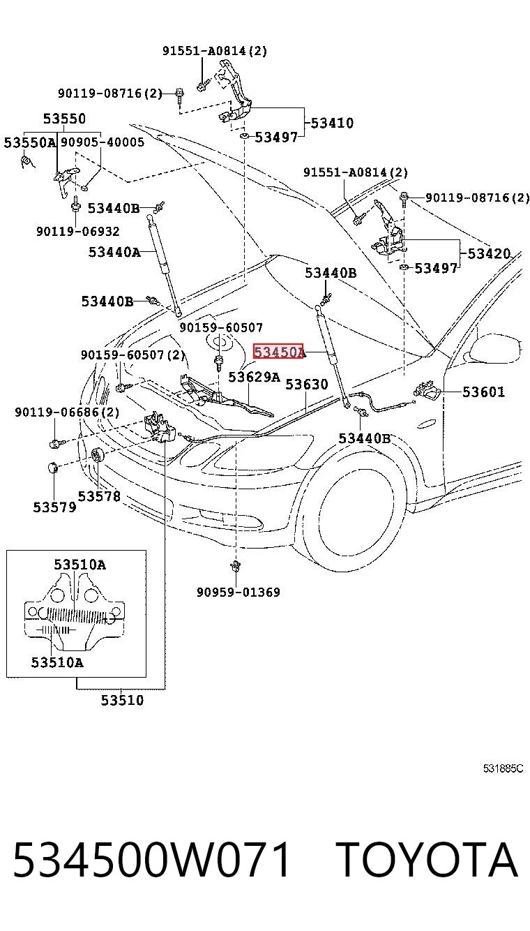534500W071 Toyota