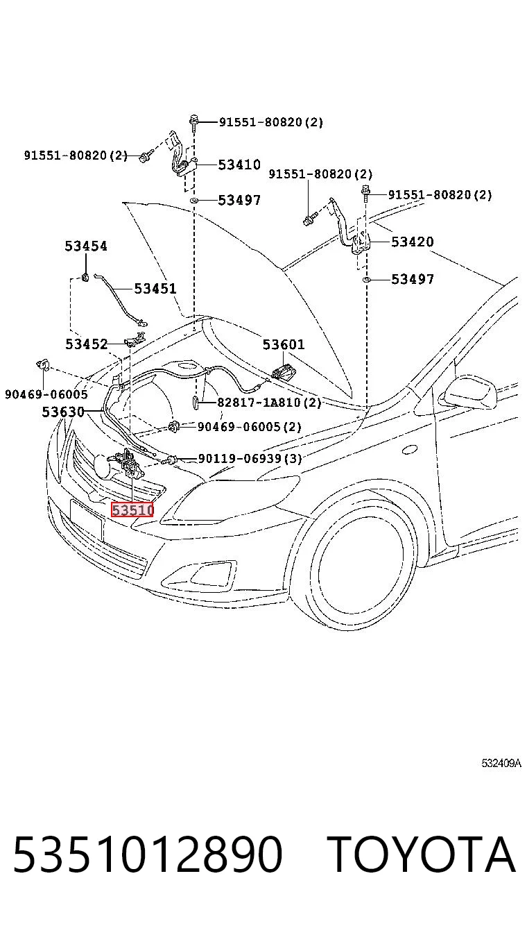 5351012890 Toyota