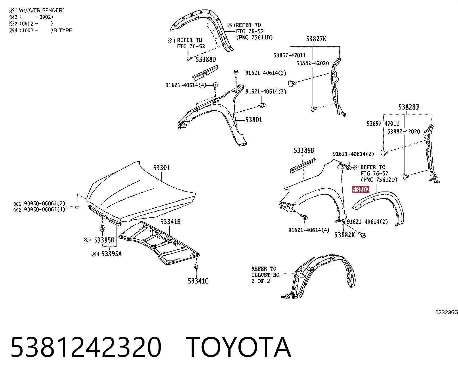 5381242320 Toyota