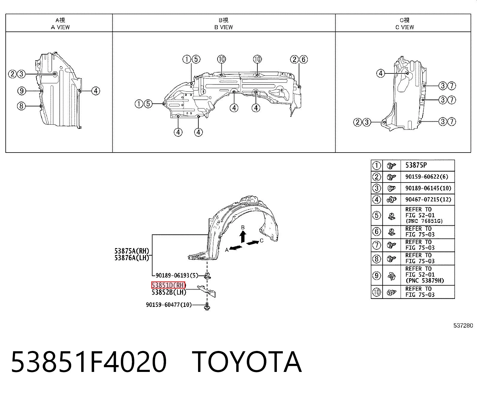 53851F4020 Toyota