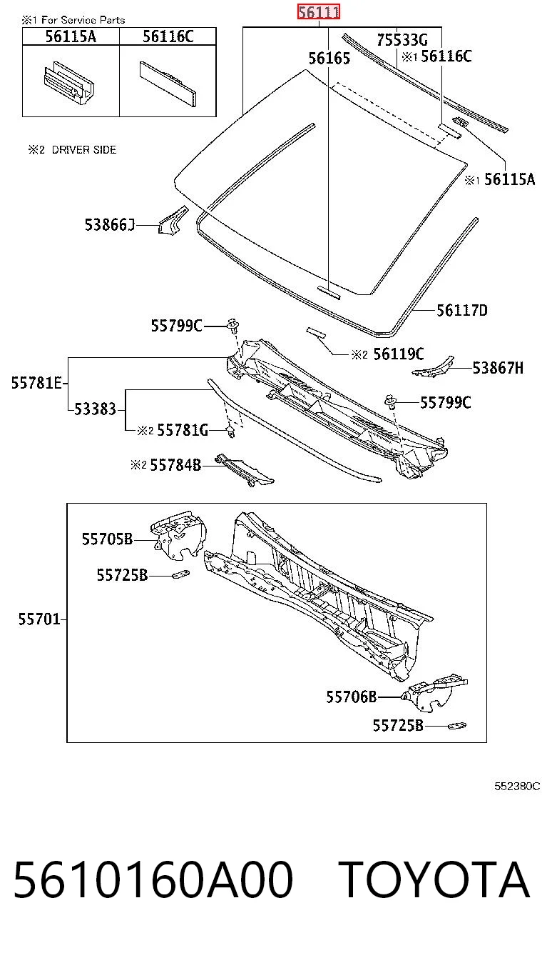 Szyba przednia do Toyota Land Cruiser PRADO J150