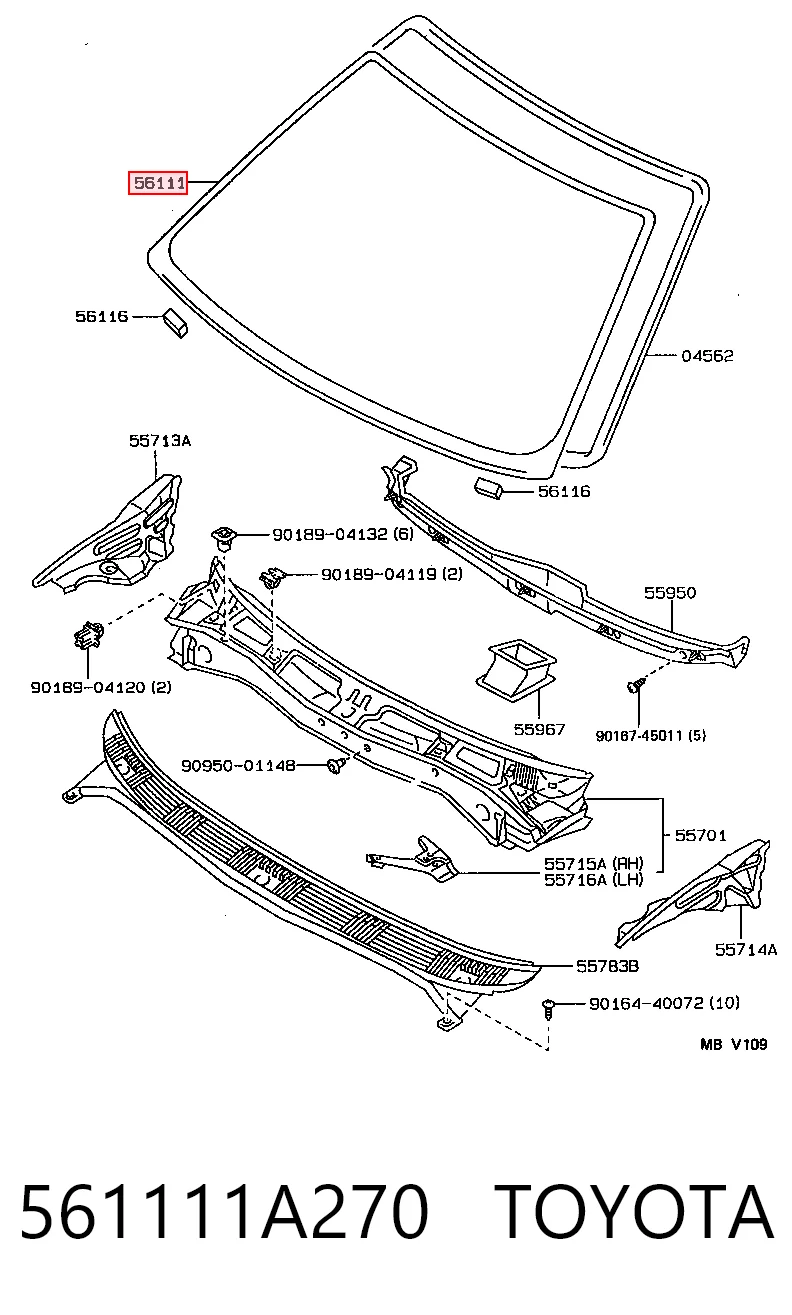 Szyba przednia Toyota Corolla liftback (E9) (1987 - 1992) cena, od 113,17 USD