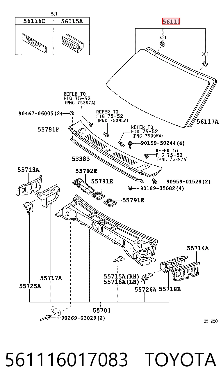 Szyba przednia do Toyota Land Cruiser 90 J9
