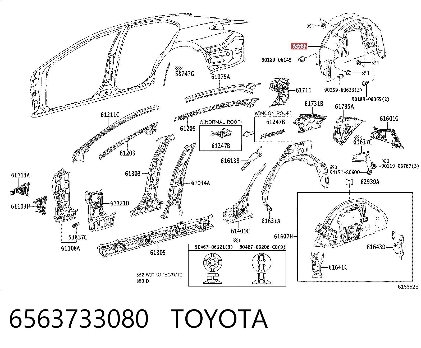 6563733080 Toyota