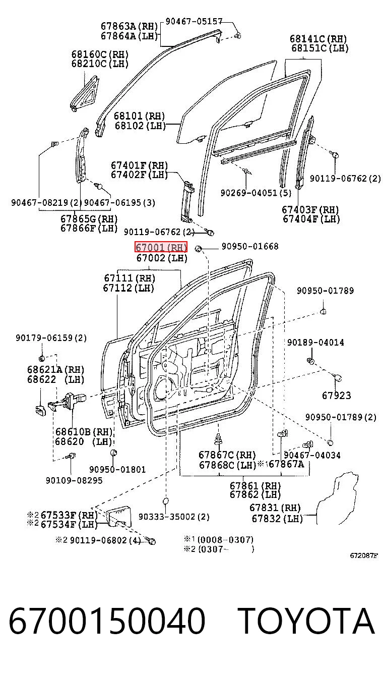 Drzwi przednie prawe do Lexus LS UCF30