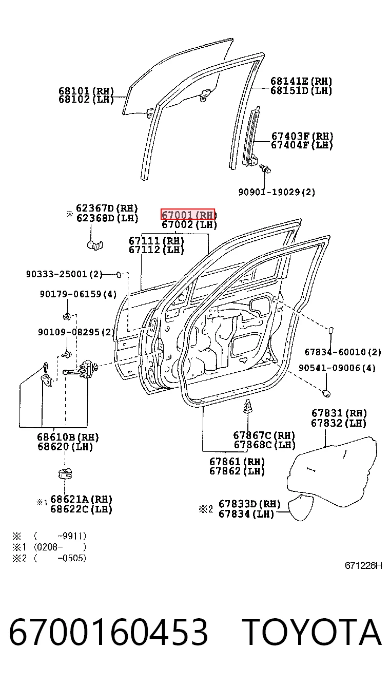 Drzwi przednie prawe do Toyota Land Cruiser J10