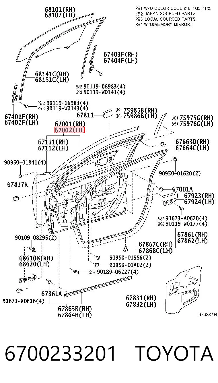 Kupić Drzwi przednie lewe Toyota Camry V50 w dobrej cenie
