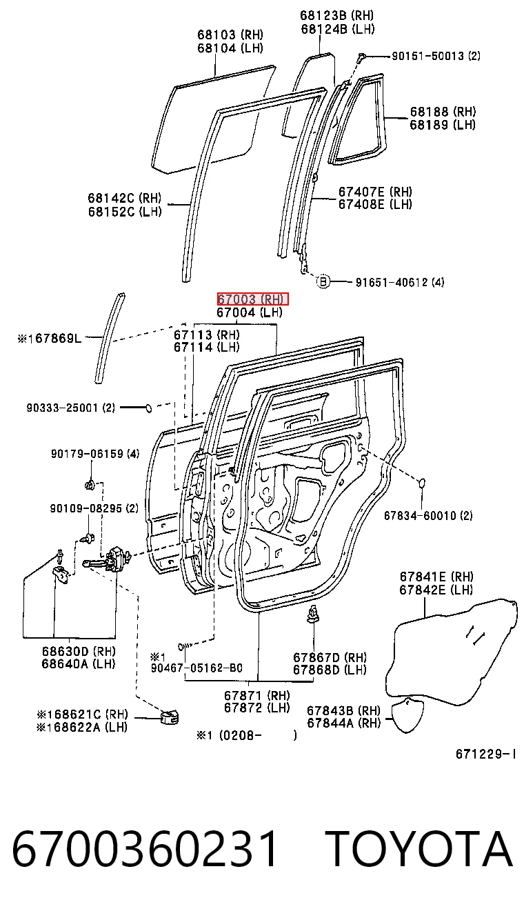 Drzwi tylne prawe do Toyota Land Cruiser 100 J10