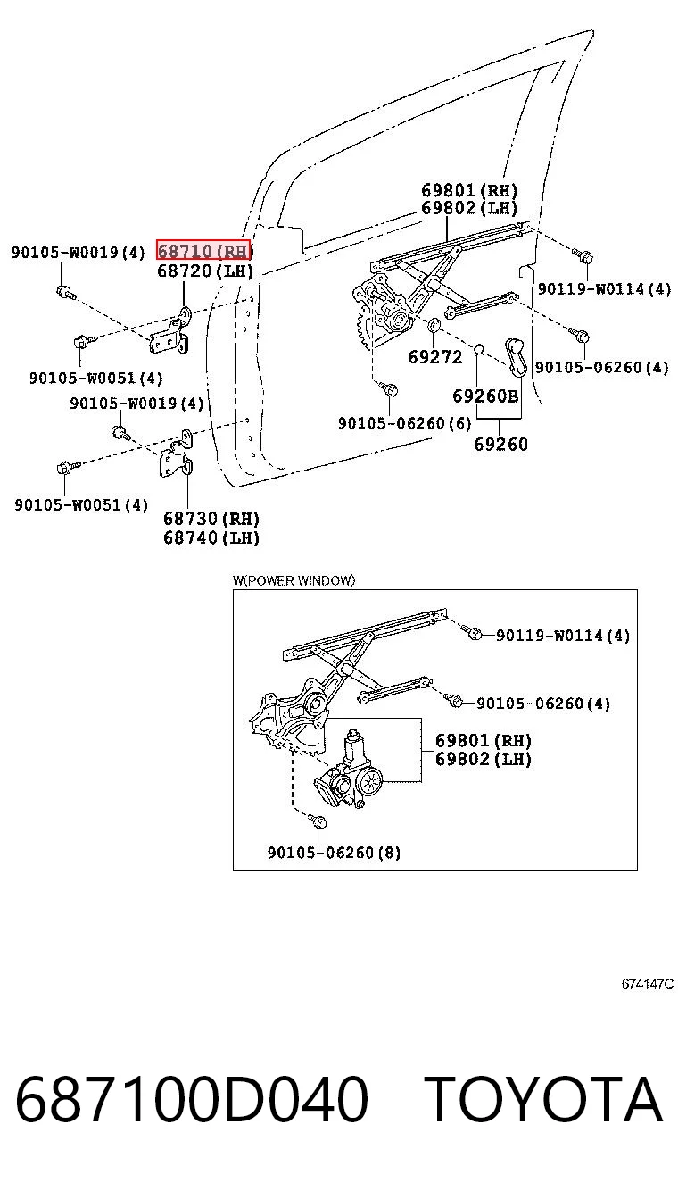 687100D040 Toyota