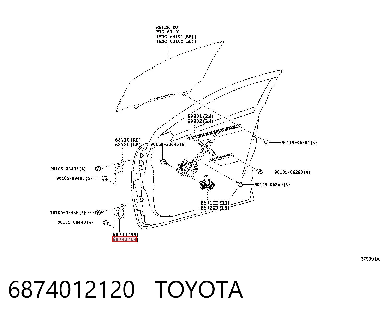 6874012120 Toyota