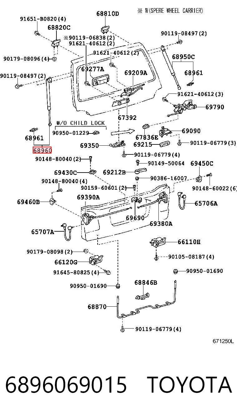 6896069015 Toyota
