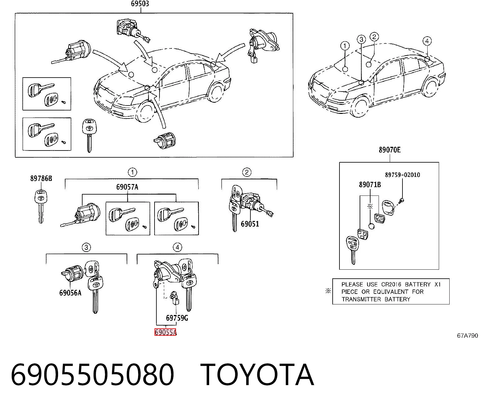 Kupić Wkładka zamka klapy bagażnika (3/5 drzwi tylnych) Toyota Avensis  T25 w dobrej cenie