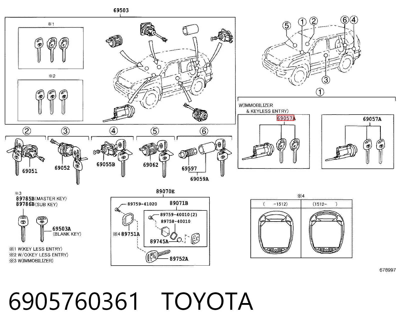 Do koszyka Stacyjka zapłonowa Toyota Land Cruiser PRADO ASIA J12