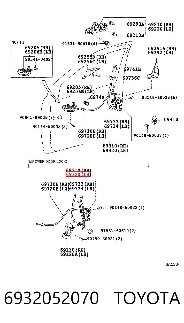 6932052070 Toyota