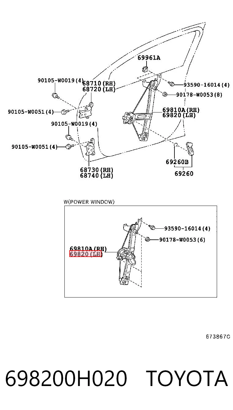 Do koszyka Mechanizm podnoszenia szyby drzwi przednich lewych Citroen C1 I PM, PN