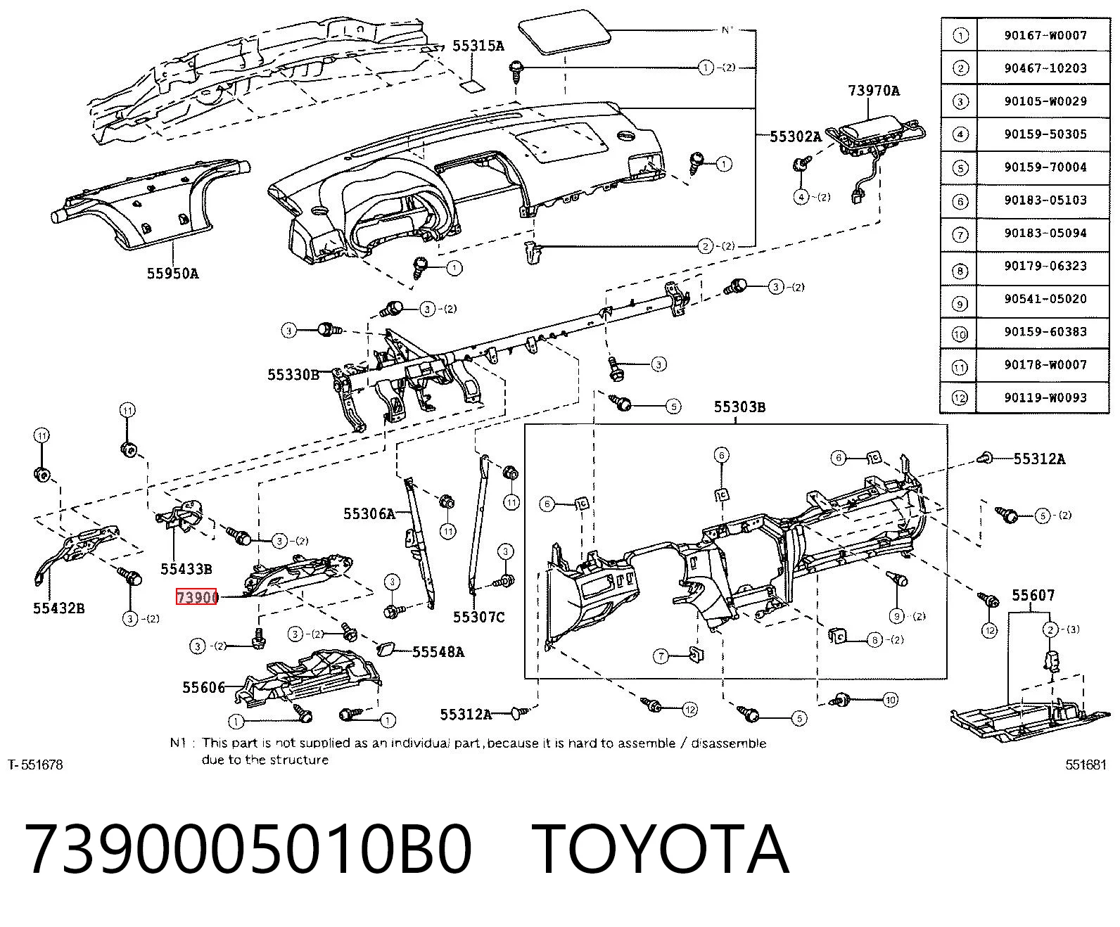 7390005010B0 Toyota