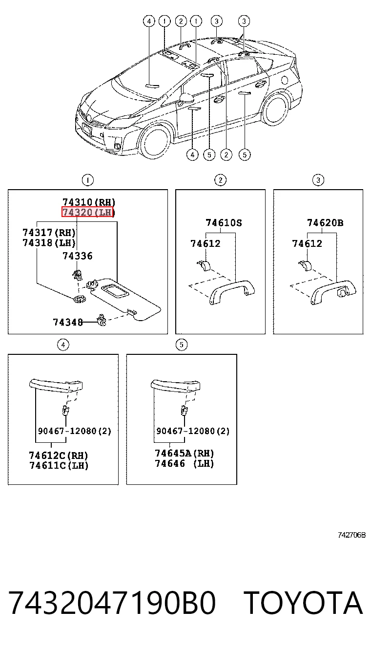  Prius  hatchback (2009-2016) oryginalny od 44,75 zł