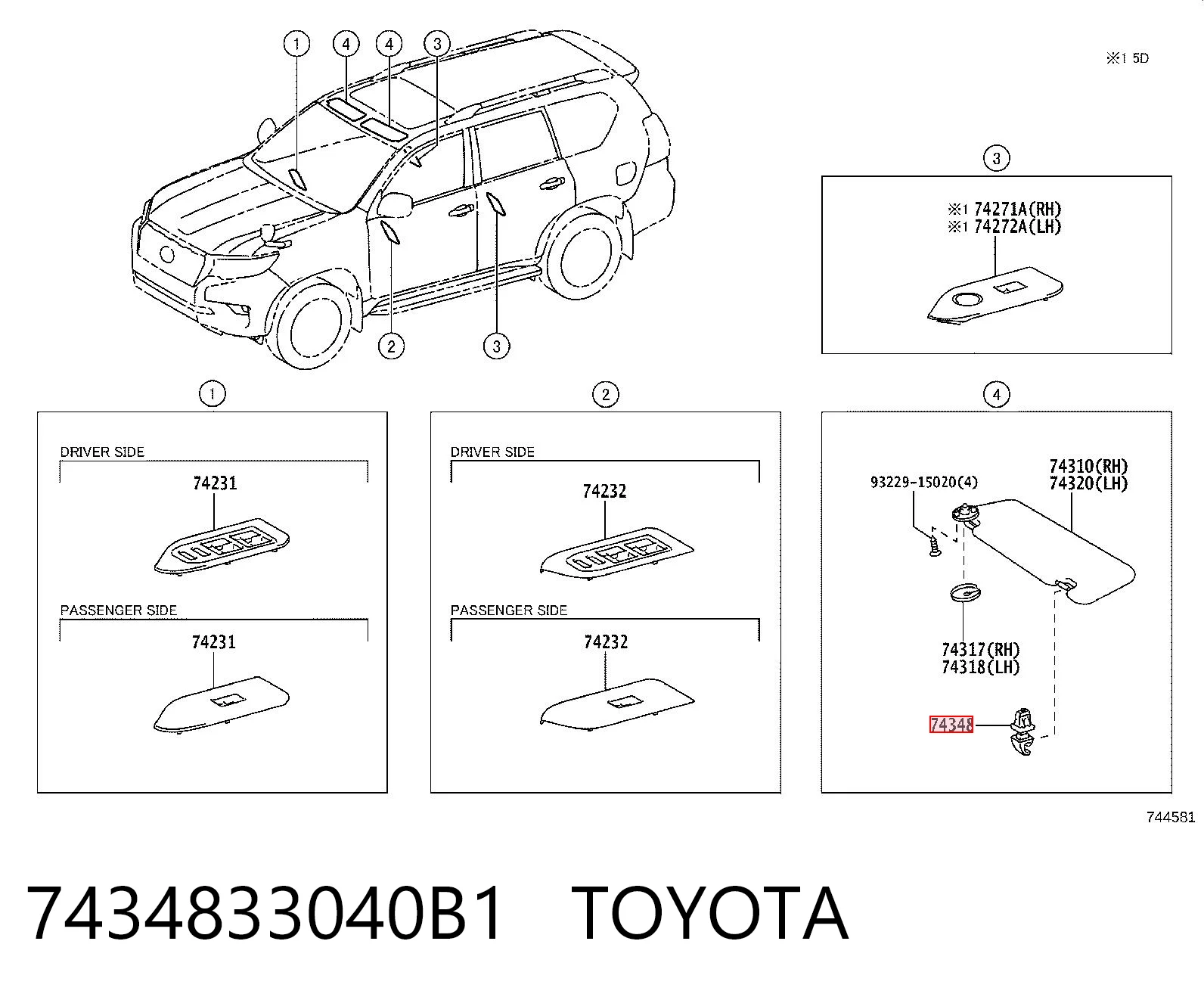 7434833040B1 Toyota
