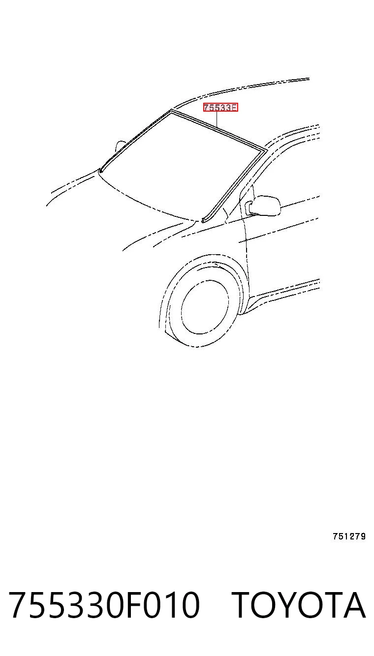 Listwa ochronna szyby przedniej do Toyota Corolla R10