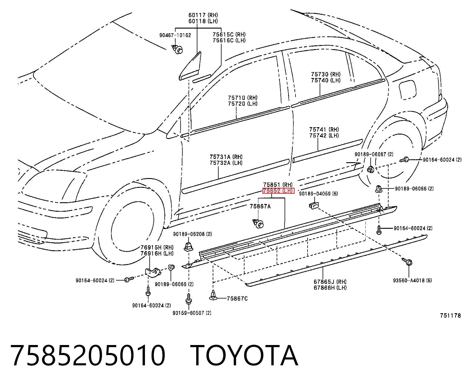 7585205010 Toyota