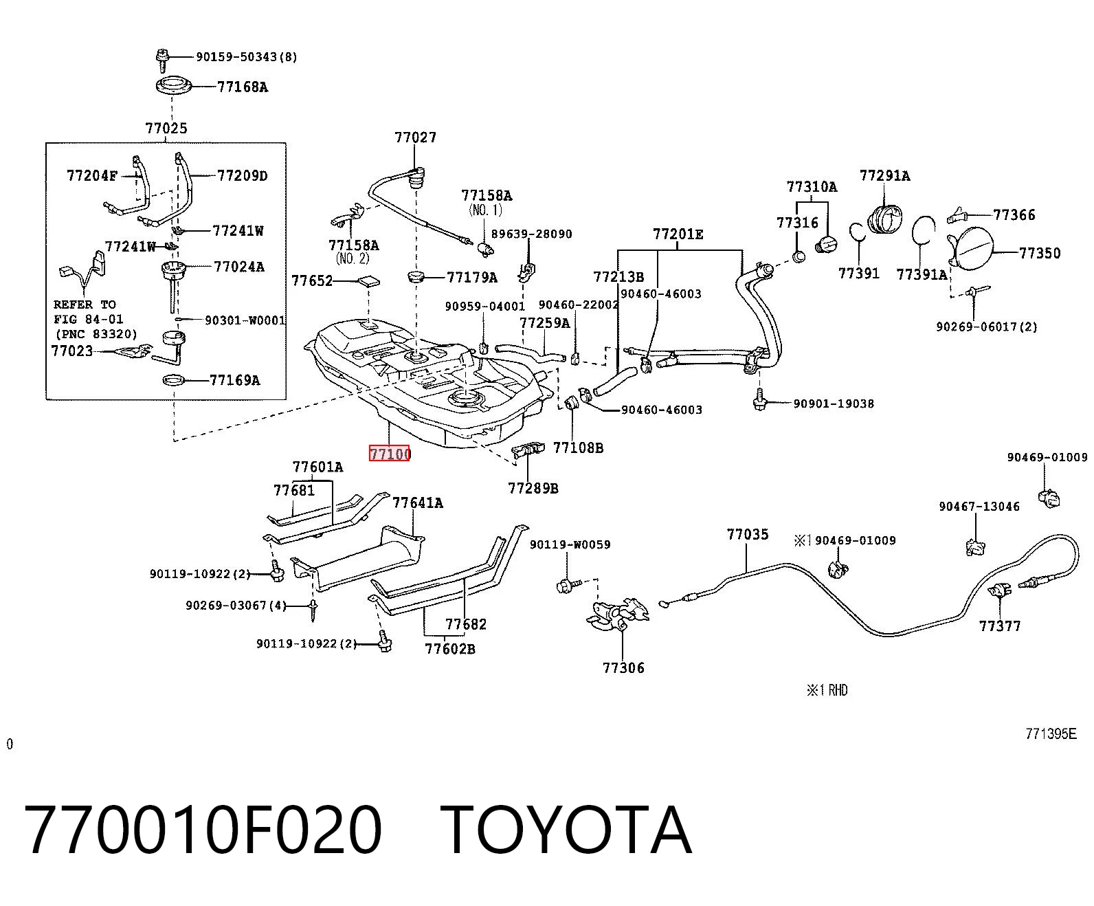 Kupić Zbiornik paliwa Toyota Corolla  R10 w dobrej cenie