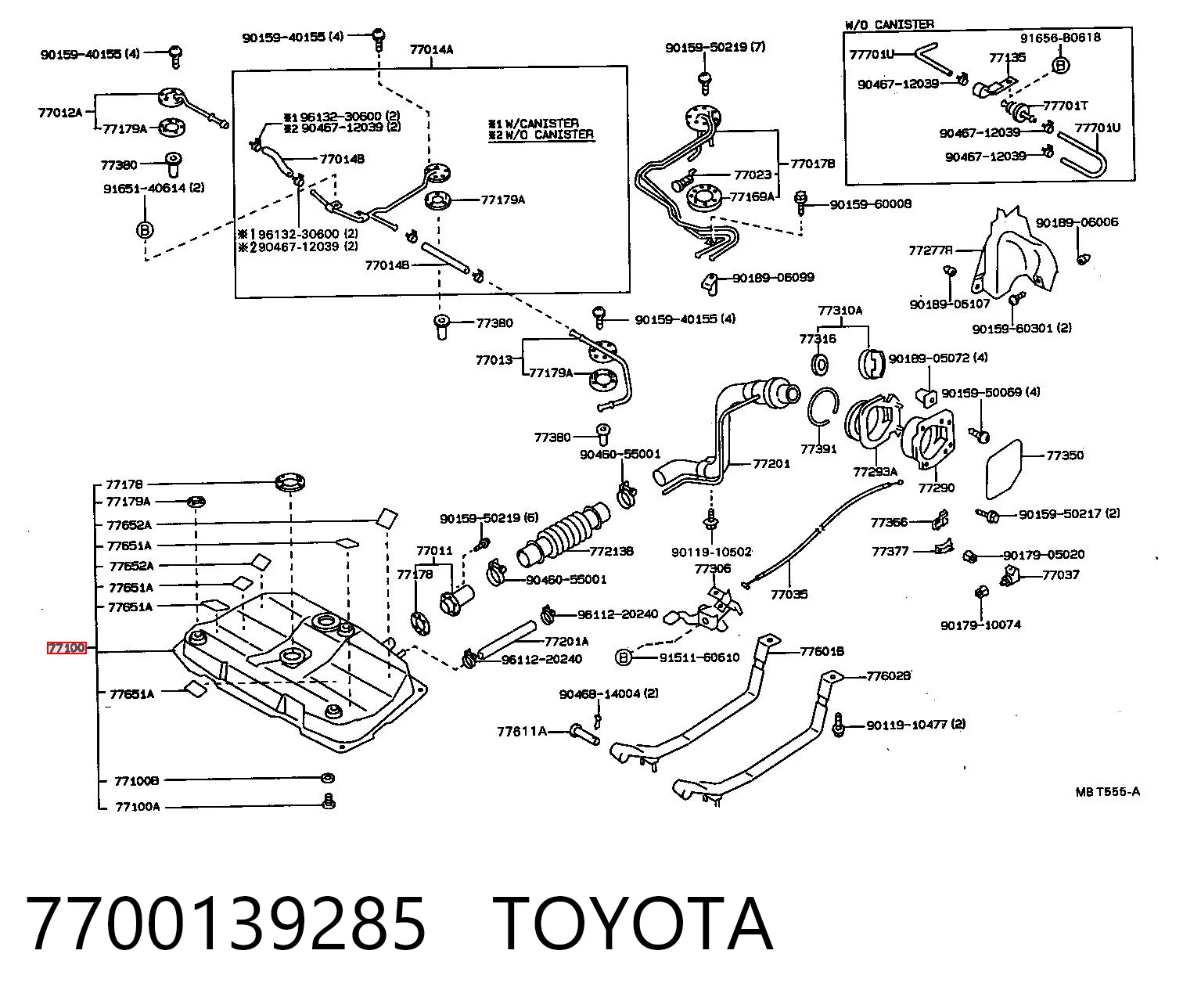 Zbiornik paliwa do Toyota Camry II V2