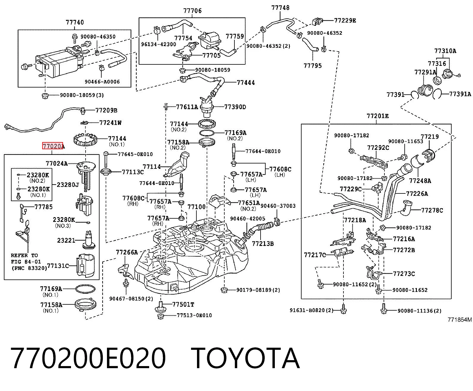 Moduł pompy paliwowej z czujnikiem poziomu paliwa do Lexus RX 330/350 U3